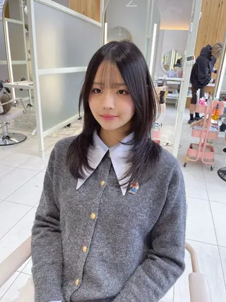 セミロング 顔周り/透明感カラー /韓国ヘア/TAKUのヘアスタイル