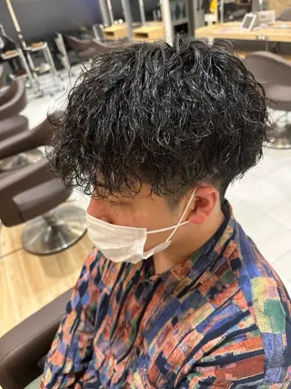 ショート パーマ メンズ 💈メンズ特化 美容師サキ💈のヘアスタイル