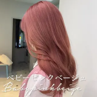 ロング カラー ガーリー♡女の子っぽ ヘア♡ピンクカラー♡のヘアスタイル