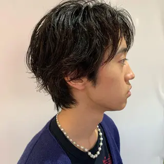 ショート メンズ FLOWERS所属・ウルフ、レイヤー 、メンズカットSHOのヘアスタイル