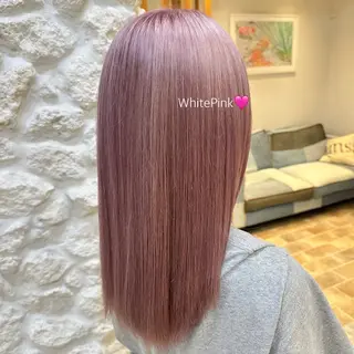 セミロング 🍓イチゴ/透明感 /カラーモデル🍓のヘアスタイル