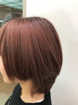 ミディアム カラー 難波/心斎橋/ボブ/ 髪質改善/ハイトーンのヘアスタイル