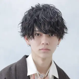 ショート パーマ メンズ Mens salon ANDYのヘアスタイル