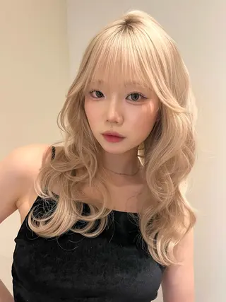 ロング カラー belle   表参道　terrace所属・抜きっぱなしブロンド /ハイトーン/カナタのヘアスタイル