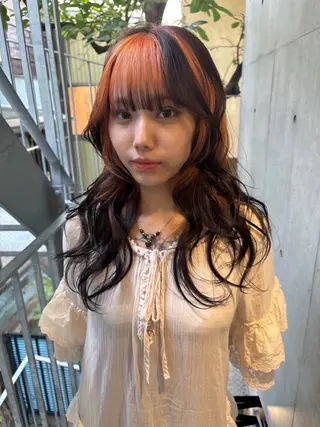 セミロング カラー yuuna/ ハッシュカット🎀のヘアスタイル