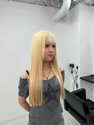 ロング カラー EGO所属・ブリーチカラー💖 rukaのヘアスタイル