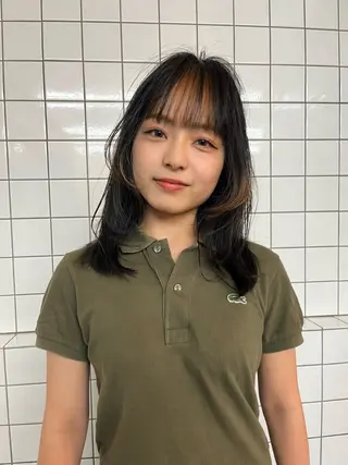 ミディアム ボブパーマ/パーマ ウルフパーマのヘアスタイル