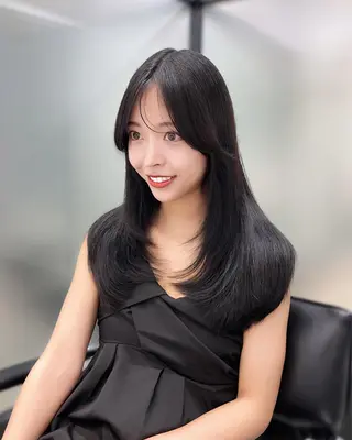 ロング 韓国レイヤーカット 髪質改善▫️水野有真のヘアスタイル