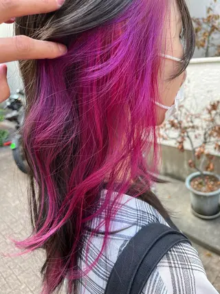 セミロング カラー 原宿サロン代表 デザインカラー伊藤卓のヘアスタイル