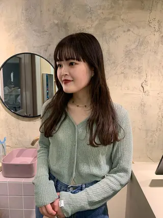 ロング カラー yupi🐈‍⬛ レイヤー/パーマのヘアスタイル