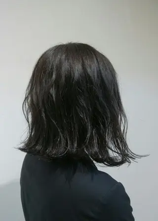 ミディアム カラー ブリーチなしWカラー /酸性ストレート河本のヘアスタイル