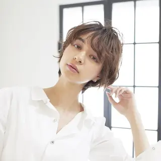 ショート 髪質改善ストレート、 カラー清野雄大のヘアスタイル