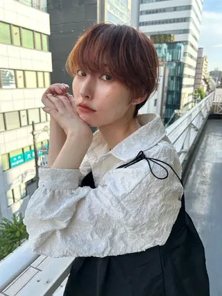 ショート カラー ショート/ボブ専門 宮脇美奈/南船場のヘアスタイル