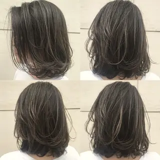 ミディアム カラー ヘアアレンジ ブリーチ＆カラーが 得意☀️望月宣雄☀️のヘアスタイル