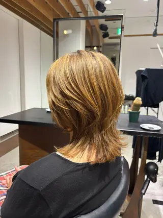 ミディアム カラー パーマ 🧃吉祥寺/ボブ レイヤー/カサイ🧃のヘアスタイル