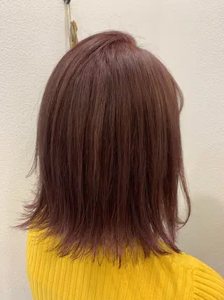 ミディアム カラー フジノ マホのヘアスタイル