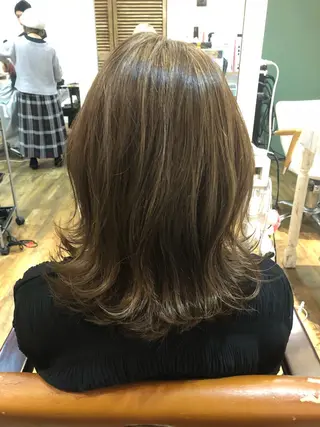ミディアム カラー パーマ ヘアアレンジ メンズ キッズ ネイル マツエク・マツパ 新宿/髪質改善/ 美髪矯正✨浅江通友のヘアスタイル