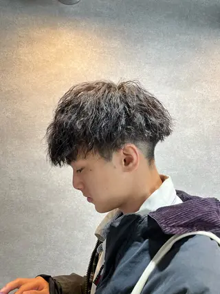 ショート カラー パーマ ヘアアレンジ メンズ キッズ 🔥メンズパーマ🔥 菅原楓のヘアスタイル