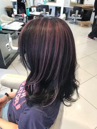 ミディアム カラー あらげ 🌈推しカラー🌈ᵕのヘアスタイル