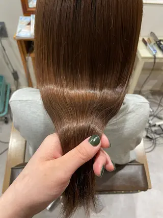 セミロング カラー パーマ ヘアアレンジ ミズタ マイのヘアスタイル