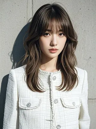 セミロング ウルフカット 811 大阪梅田 ウルフのヘアスタイル
