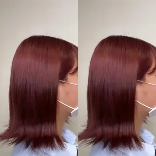 ミディアム カラー ekolu所属・髪質改善･縮毛矯正 特化･ユウシンのヘアスタイル