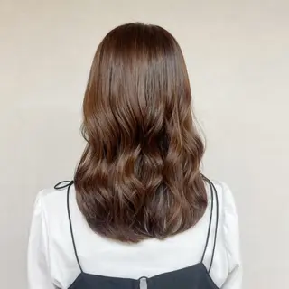 セミロング 韓国／カラー／ レイヤー🍒Rinoのヘアスタイル