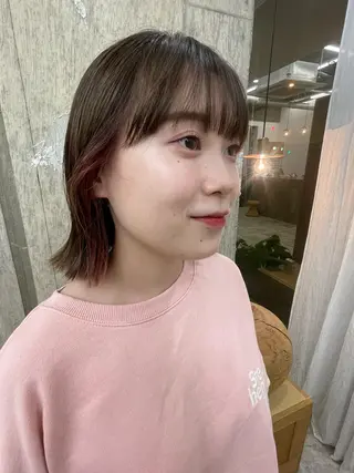 ミディアム カラー 垢抜けボブ/SAHO /OAK溝の口のヘアスタイル