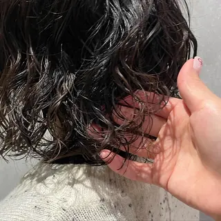 ミディアム パーマ yumemiレイヤー ‎✴︎ 透明感カラーのヘアスタイル