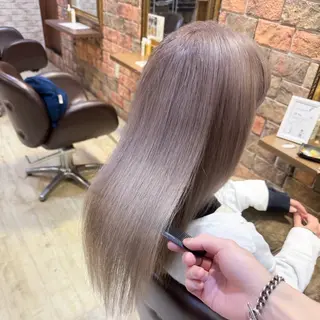 セミロング カラー 髪質改善/縮毛矯正 💜COCORO💜のヘアスタイル