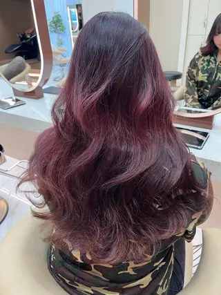 ロング 岡田準希/韓国/透明 感カラー/美髪矯正のヘアスタイル