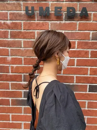 セミロング ヘアアレンジ 酸性縮毛矯正🧴韓国 レイヤー/髪質改善のヘアスタイル