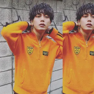 ミディアム メンズ 艶カラー/フェイス レイヤー/たむのヘアスタイル