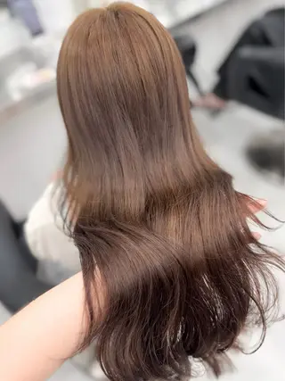 セミロング カラー ヘアアレンジ 縮毛矯正🤍 韓国ヘア/ひかりのヘアスタイル