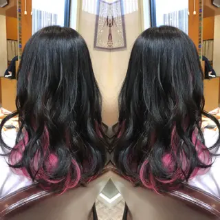 セミロング カラー 韓国ヘア🤍髪質改善 🇰🇷AKANEのヘアスタイル