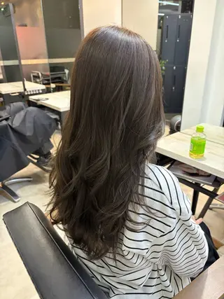 セミロング カラー 🥀韓国ヘア🥀 宮津真菜のヘアスタイル