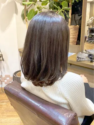 ミディアム カラー 髪質改善くすみカラー 🍀/石川大輔のヘアスタイル