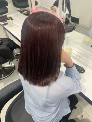 ミディアム カラー みう/仙台/暖色/ 艶髪/顔周りカット/のヘアスタイル