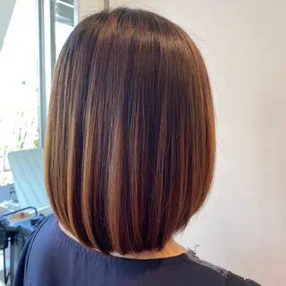 ミディアム On所属・顔まわりカット🌟 くびれヘア/寺門遥輝のヘアスタイル