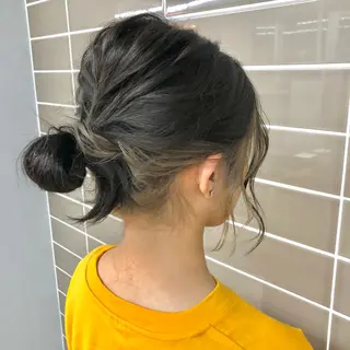 セミロング カラー ヘアアレンジ 辻堂メンズ特化 YU-YAのヘアスタイル