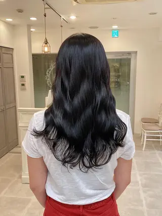 ロング カラー ブリーチなし✨艶髪 カラー𓃲YAGIのヘアスタイル