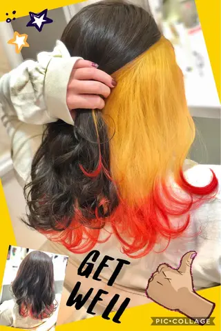 ロング カラー 永島 桜のヘアスタイル