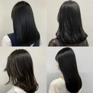 ミディアム カラー パーマ ヘアアレンジ ネイル マツエク・マツパ 韓国風ベージュ🤎 赤みなし🌿横浜🤎のヘアスタイル