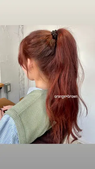 ミディアム カラー レイヤー×初 パーマ|hinakoのヘアスタイル