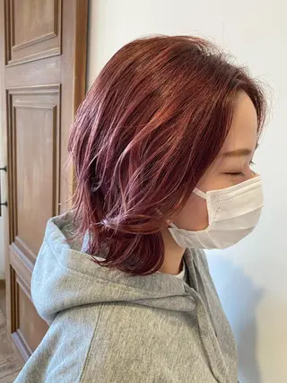 ミディアム わかばやし ゆうこのヘアスタイル