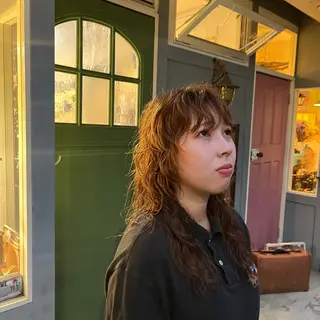 セミロング パーマ 抜け感ショート パーマ/緒方椋のヘアスタイル