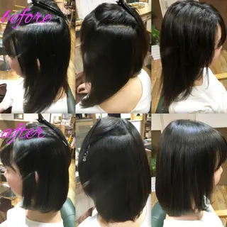 ミディアム パーマ ブリーチ縮毛矯正/ デサキ ショウヘイのヘアスタイル