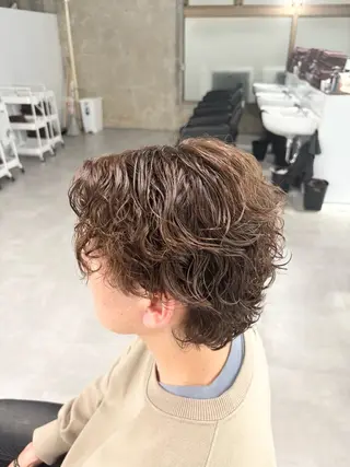 ショート パーマ メンズ door white hideのヘアスタイル