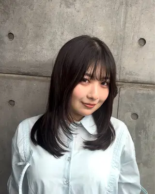 ミディアム 💎レイヤー×顔周り カット💎杉原のヘアスタイル