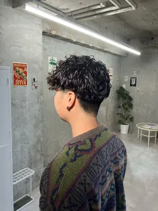 ショート パーマ メンズ door white hideのヘアスタイル